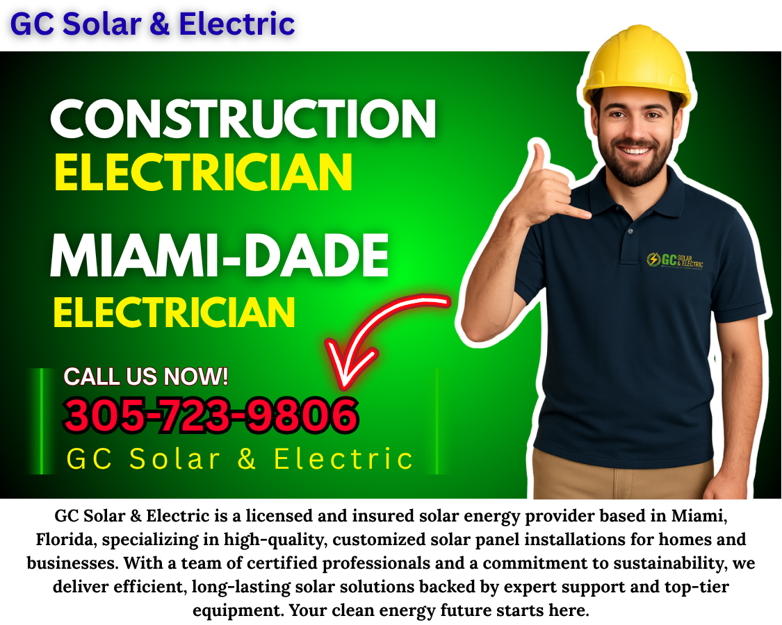 New Construction Electrician in Miami-Dade