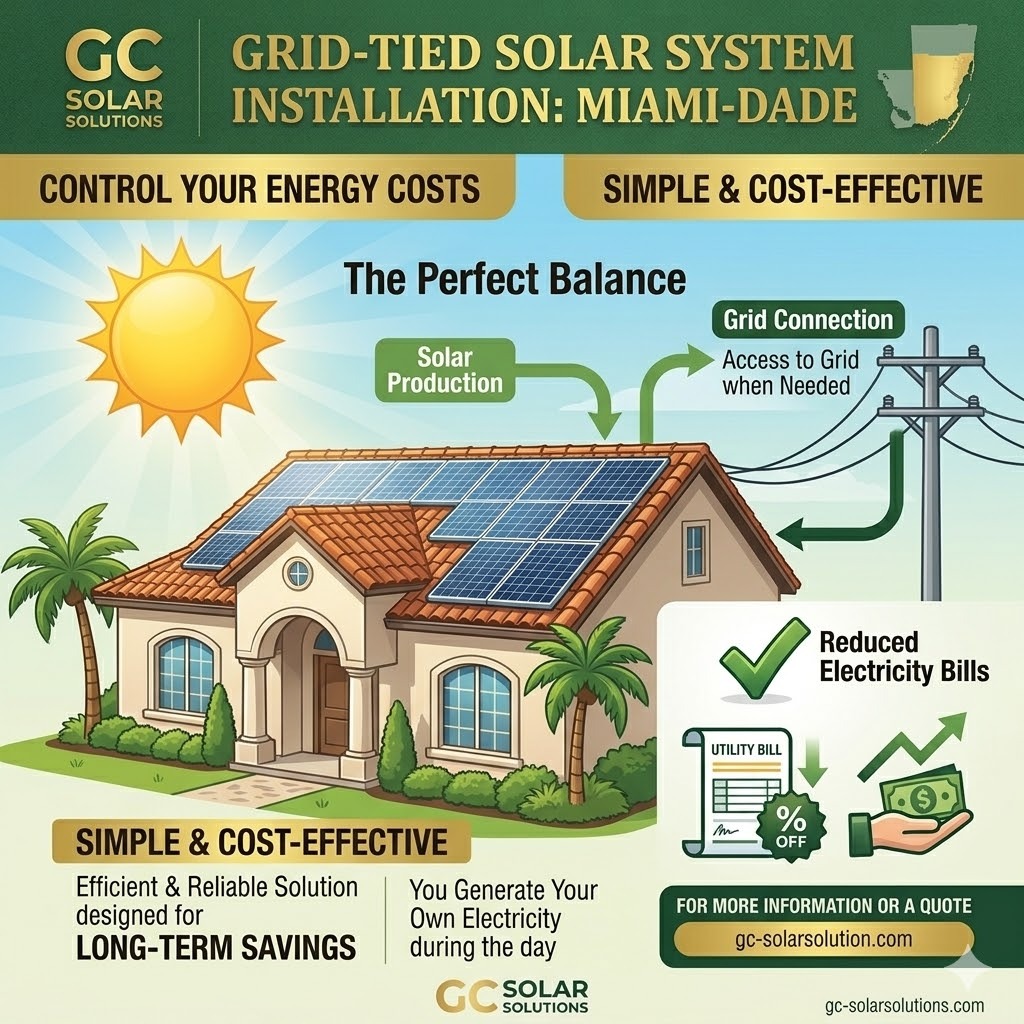 Grid-Tied Solar System Installation Miami-Dade
