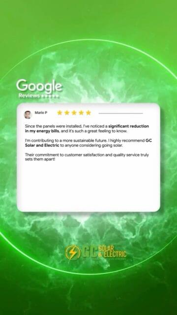 ⭐⭐⭐⭐⭐ Another 5-Star Review from Mario! Thank you for trusting GC Solar & Electric with your solar installation project. Delivering high-quality workmanship, honest service, and long-term energy solutions is what makes us one of South Florida’s most trusted solar and electrical contractors.

Serving Miami, Fort Lauderdale, Davie, Hollywood, Pembroke Pines, Weston, Boca Raton, Coral Gables, Kendall, Doral, and all of South Florida, we’re committed to helping homeowners and businesses lower their electric bills with expertly designed solar energy systems.

Our Top-Rated Services:
• ☀️ Solar Panel Installation
• 🔋 Solar Battery Backup Installation (Enphase & Tesla)
• ⚡ Solar Repair & Troubleshooting
• 🛠️ Solar Maintenance & Annual Service
• 📈 Solar System Performance Testing
• 🔧 Solar Inverter Replacement (Enphase, SolarEdge & More)
• 🔌 Electrical Panel Upgrades
• ⚙️ EV Charger Installation
• 💡 Residential Electrical Services
• 🏢 Commercial Electrical Services
• 🌴 Hurricane Backup Power Solutions
• 📱 Solar Monitoring & System Diagnostics
• 🏠 Roof Leak & Solar Inspection Services
• 🔄 Orphaned Solar System Support
• 📋 Solar Engineering, Permitting & Design

Whether you need a new solar installation, solar repair, electrical upgrades, or ongoing solar maintenance  GC Solar & Electric is ready to help.

Thank you again, Mario, for your incredible 5-star review and for choosing GC Solar & Electric! ⭐⭐⭐⭐⭐

📍Serving Miami-Dade, Broward, Palm Beach, and all of South Florida.

#GCSolarAndElectric #MiamiSolar #SouthFloridaSolar #DavieSolar #FortLauderdaleSolar BrowardSolar PalmBeachSolar SolarInstallation SolarRepair SolarMaintenance SolarPanelInstallation SolarBattery TeslaPowerwall Enphase SolarEdge ElectricalContractor ElectricalServices PanelUpgrade EVChargerInstallation RenewableEnergy CleanEnergy FloridaSolar BestSolarCompany TopRatedSolar FiveStarReview HomeEnergy CommercialSolar ResidentialSolar SolarExperts SouthFloridaElectrician

https://gcsolarelectric.com
